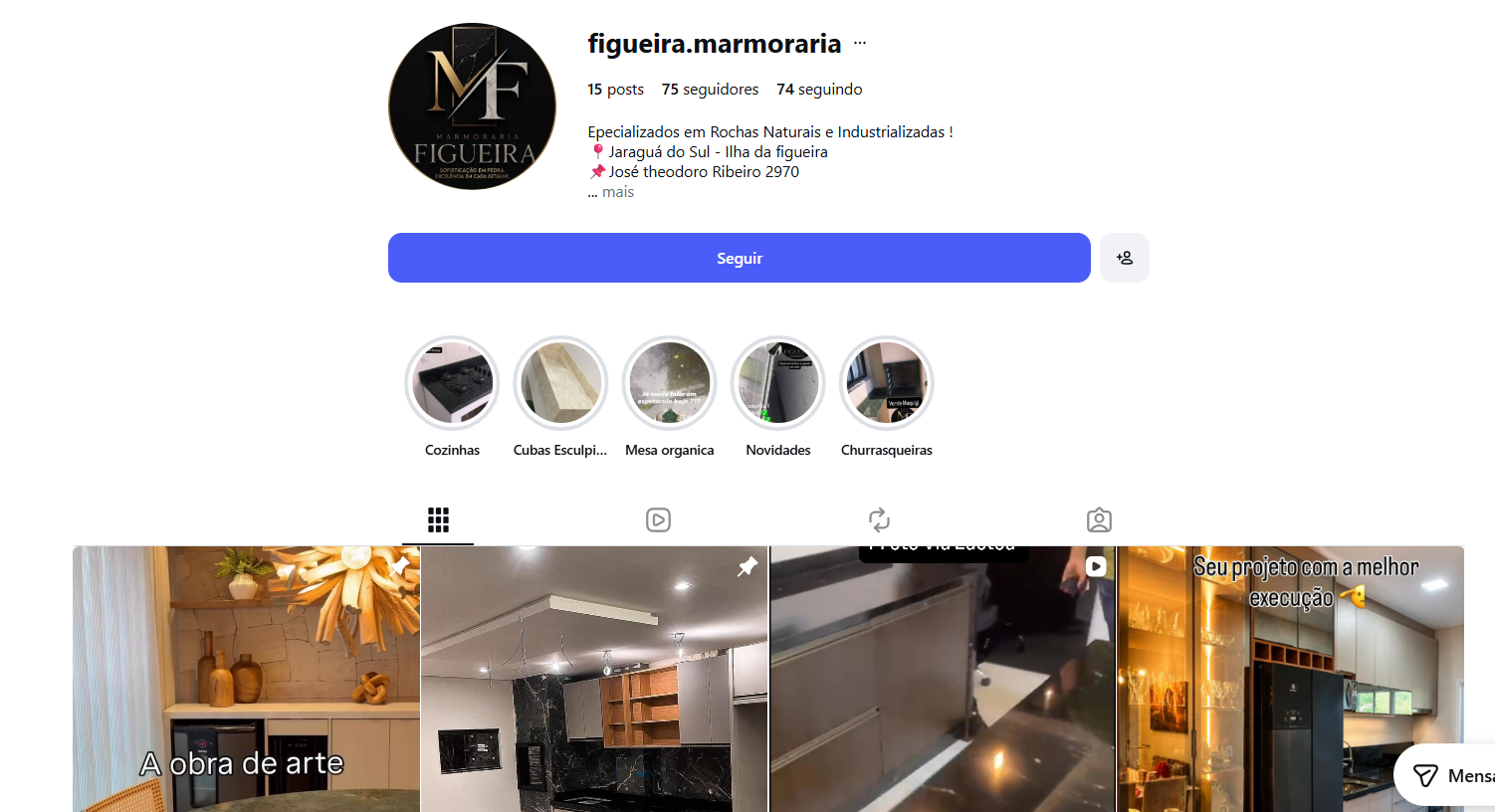 Logotipo original Marmoraria Figueira
